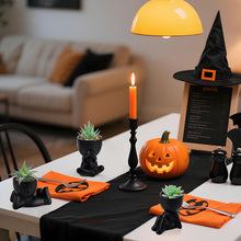 Der Rose 3pcs Black Pot Artificial Succulent Plants