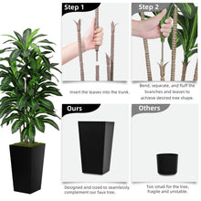 ASTIDY Artificial Dracaena Tree 5ft Black Tall Floor Planter Indoor Decor