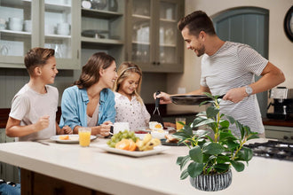 AlphaAcc Fiddle Leaf Fig Plant In Rustic Black Clay Planter 12.8 Inch Tall