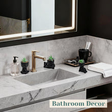 Der Rose 3pcs Black Pot Artificial Succulent Plants